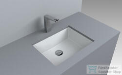 LunArt Jim 405 46, 1x34, 6 cm-es alulról beépíthető öntöttmárvány mosdó csaplyuk és túlfolyó nélkül, matt fehér 5999123001351 (5999123001351)