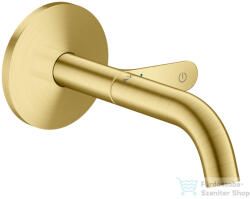 Hansgrohe AXOR ONE Select falsík alatti mosdó csaptelep 16 cm-es kifolyóval, szálcsiszolt sárgaréz 48180950 (48180950)