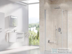 RAVAK CHROME CRV1+CPS 80x100 cm-es nyílóajtós, zuhanykabin oldalfallal, szatén/transparent 1QV40U01Z1SET80CPS100 (1QV40U01Z1SET80CPS100)