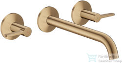 Hansgrohe AXOR ONE falsík alatti mosdó csaptelep 22 cm-es kifolyóval, szálcsiszolt bronz 48431140 (48431140)