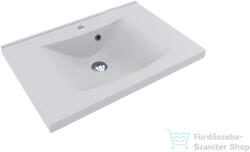 LunArt Cora 700 70x47, 5 cm-es beépíthető öntöttmárvány mosdó, matt fehér 5999123006202 (5999123006202)