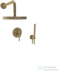 Bugnatese Kobuk falsík alatti komplett zuhanyrendszer 22, 5 cm-es esőztetővel, belső egységgel, zuhanyszettel, matt bronz 2274BO (2274BO)