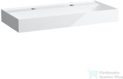 Laufen Kartell By Laufen 100x46 cm-es csiszolt aljú mosdó 2 csaplyukkal, túlfolyó nélkül, fehér H8163370001151 (H8163370001151)