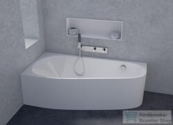 SAPHO POLYSAN PROJEKTA L MONOLITH aszimmetrikus kád, balos, sarokba, 156x77x60cm, fehér (20111M) (20111M) - furdoszoba-szaniter