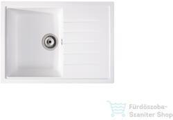 LunArt Judo 68x49, 5 cm-es öntött gránit mosogató medence szifon nélkül, White 5999861632299 (5999861632299)