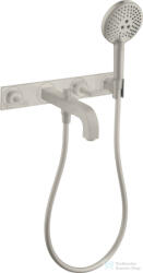 Hansgrohe AXOR Citterio falsík alatti kádtöltő csaptelep zuhanyszettel, rozsdamentes acél hatású 39442800 (39442800)