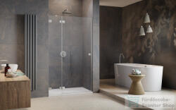 Radaway Essenza Pro DWJ 100 zuhanyajtó, szálcsiszolt króm, balos 10099100-91-01L (10099100-91-01L)