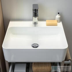Laufen Val SaphirKeramik 45x38 cm-es pultra ültethető mosdó túlfolyó nélkül, LCC bevonattal, fehér H8122804001111 (H8122804001111)