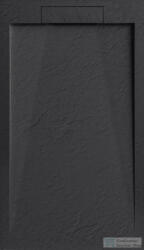 AREZZO design STONE pala hatású öntött márvány zuhanytálca, 120x90 cm-es, fekete AR-DYT129LB (AR-DYT129LB)