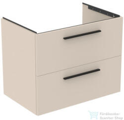 Ideal Standard I. Life B 80x50, 5 cm-es 2 fiókos fali szekrény mosdó és fogantyú nélkül, Sand beige matt T5272NF (T5272NF)