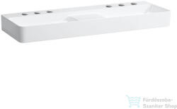 Laufen Val SaphirKeramik 120x42 cm-es mosdó 3 csaplyukkal, túlfolyó nélkül, félig száraz zónával, LCC bevonattal, fehér H8142824001581 (H8142824001581)