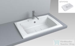 LunArt Elon 69, 6x44, 9 cm-es beépíthető öntöttmárvány mosdó, matt fehér 5999123005526 (5999123005526)