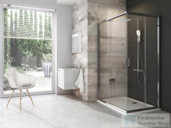 RAVAK BLIX BLRV2K+BLRV2K 80x80 cm-es tolóajtós, sarokbelépős zuhanykabin, króm/transparent 1XV40C00Z1SET8080 (1XV40C00Z1SET8080)