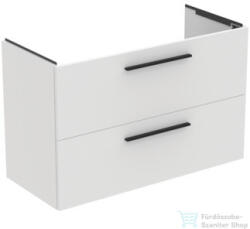 Ideal Standard I. LIFE A 100x44 cm-es 2 fiókos fali szekrény mosdó és fogantyú nélkül, matt fehér T5257DU (T5257DU)