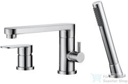 M-Acryl CITY kádperemre szerelhető, 3 üléses csaptelep, króm 8344 (8344)