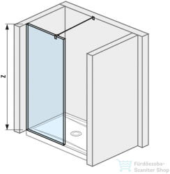 Jika PURE 68, 4 cm-es Walk-in zuhanyfal Jika Perla átlátszó üveggel, fényes ezüst profillal, H2674290026681 (H2674290026681)
