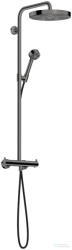 Hansgrohe AXOR ONE 280 Ecosmart termosztátos zuhanyrendszer, polírozott fekete króm 48795330 (48795330)