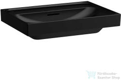 Laufen MEDA 65x46 cm-es falra/bútorra szerelhető mosdó csaplyuk nélkül, matt fekete H8101147161091 (H8101147161091)