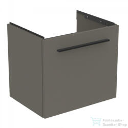 Ideal Standard I. Life S 50x37, 5 cm-es 1 fiókos fali szekrény mosdó és fogantyú nélkül, Quartz grey matt T5290NG (T5290NG)