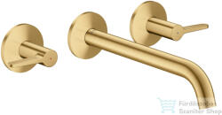 Hansgrohe AXOR ONE falsík alatti mosdó csaptelep 22 cm-es kifolyóval, szálcsiszolt arany hatású 48431250 (48431250)