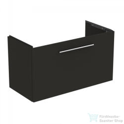 Ideal Standard I. Life S 80x37, 5 cm-es 1 fiókos fali szekrény mosdó és fogantyú nélkül, Carbon grey matt T5294NV (T5294NV)