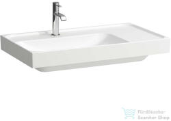 Laufen MEDA 80x46 cm-es falra/bútorra szerelhető mosdó túlfolyó nélkül, jobb oldali pulttal, fehér H8171160001111 (H8171160001111)