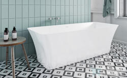 LunArt Adrienne 180x75, 5 cm-es szabadon álló öntöttmárvány kád szifon nélkül, fényes fehér 5999123007209 (5999123007209)
