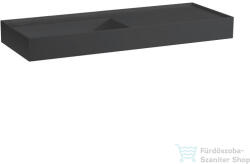 Laufen Kartell By Laufen 120x46 cm-es mosdó, jobb oldali polccal, csaplyuk nélkül, Graphite matt H8133327581121 (H8133327581121)