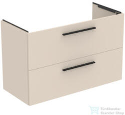 Ideal Standard I. LIFE A 100x44 cm-es 2 fiókos fali szekrény mosdó és fogantyú nélkül, Sand beige matt T5257NF (T5257NF)