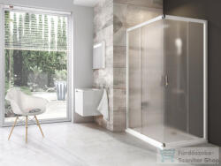 RAVAK BLIX BLRV2K+BLRV2K 90x90 cm-es tolóajtós, sarokbelépős zuhanykabin, fehér/grape 1XV70100ZGSET9090 (1XV70100ZGSET9090)