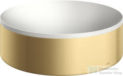 Hansgrohe AXOR SUITE 30 cm-es pultra ültethető mosdó csaplyuk nélkül, matt fehér/szálcsiszolt arany hatású 42000250 (42000250)