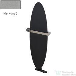 Radeco ORRO 990x280 ovális design radiátor törölközőtartó nélkül, MERKURY 3 (metál világosszürke) színben (Radeco_ORRO_MERKURY3)