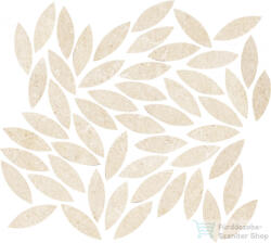 Marazzi Mystone Limestone Ivory Mosaico Foglie 34, 2x38 cm-es padlólap M8LR (M8LR)