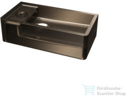 RIHO Solid Frosted 41x21 cm-es balos kézmosó, frosted umber W046003F02 (W046003F02)