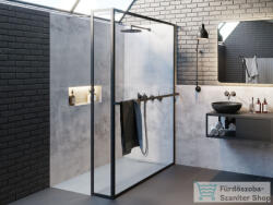 RIHO Lucid GD402 120 cm-es matt fekete zuhanyfal GD412B030 (G005035121)