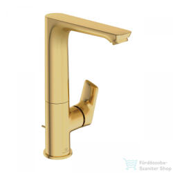 Ideal Standard CONNECT AIR magasított mosdó csaptelep automata leeresztővel, elfordítható kifolyóval, Brushed gold A7020A2 (A7020A2)