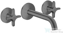 Hansgrohe AXOR ONE falsík alatti mosdó csaptelep 16 cm-es kifolyóval, szálcsiszolt fekete króm 48130340 (48130340)
