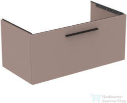 Ideal Standard I. Life B 100x50, 5 cm-es 1 fiókos fali szekrény mosdó és fogantyú nélkül, Greige matt T5275NH (T5275NH)