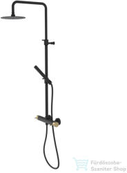 SAPHO ULTRAMIX zuhanyoszlop, zuhanyszettel és fejzuhannyal, matt fekete/matt arany (UT139BG) (UT139BG) - furdoszoba-szaniter
