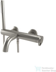 Bugnatese B-Color kádtöltő csaptelep zuhanyszettel, szálcsiszolt nikkel 6702NS (6702NS)