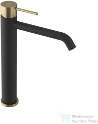 SAPHO ULTRAMIX álló magasított mosdócsaptelep, hosszú kifolyócsővel, matt fekete/matt arany (UT007BG) (UT007BG) - furdoszoba-szaniter