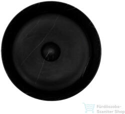 RIHO LIVIT márványmintás 34, 6x11, 4 cm-es mosdótál, matt fekete W031005M01 (W031005M01)