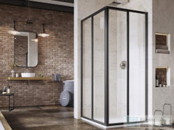 RAVAK SUPERNOVA SRV2+SRV2 75x75 cm-es tolóajtós, sarokbelépős zuhanykabin, fekete/transparent 14V303O2Z1SET7575 (14V303O2Z1SET7575)