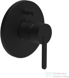 Laufen LUA falsík alatti kád/zuhany csaptelep váltóval, beépítőkészlet nélkül, PVD matt titán fekete H3210860810001 (H3210860810001)