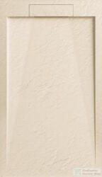 AREZZO design STONE pala hatású öntött márvány zuhanytálca, 120x90 cm-es, beige AR-DYT129LBG (AR-DYT129LBG)