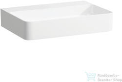 Laufen Val SaphirKeramik 60x42 cm-es csiszolt aljú mosdó csaplyuk és túlfolyó nélkül, fehér H8162830001121 (H8162830001121)