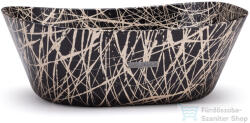 S.V.I.S. Design mosdó 50 cm LIBRA BASIC - PUNK fekete és pezsgő, matt lakk UBX. LIBRA. BC. 050.915. PU. 04.2 (UBX_LIBRA_BC_050_915_PU_04_2)