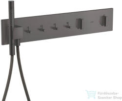 Hansgrohe AXOR SHOWERCOMPOSITION 4 utas termosztátos falsík alatti kád /zuhany csaptelep, szálcsiszolt fekete króm 12573340 (12573340)