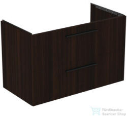 Ideal Standard I. Life B 100x50, 5 cm-es 2 fiókos fali szekrény mosdó és fogantyú nélkül, Coffee oak T5276NW (T5276NW)