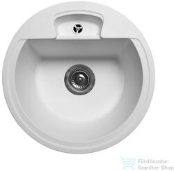 LunArt Carl 44, 6 cm-es öntött gránit mosogató medence szifon nélkül, Pearl white 5999123000330 (5999123000330)